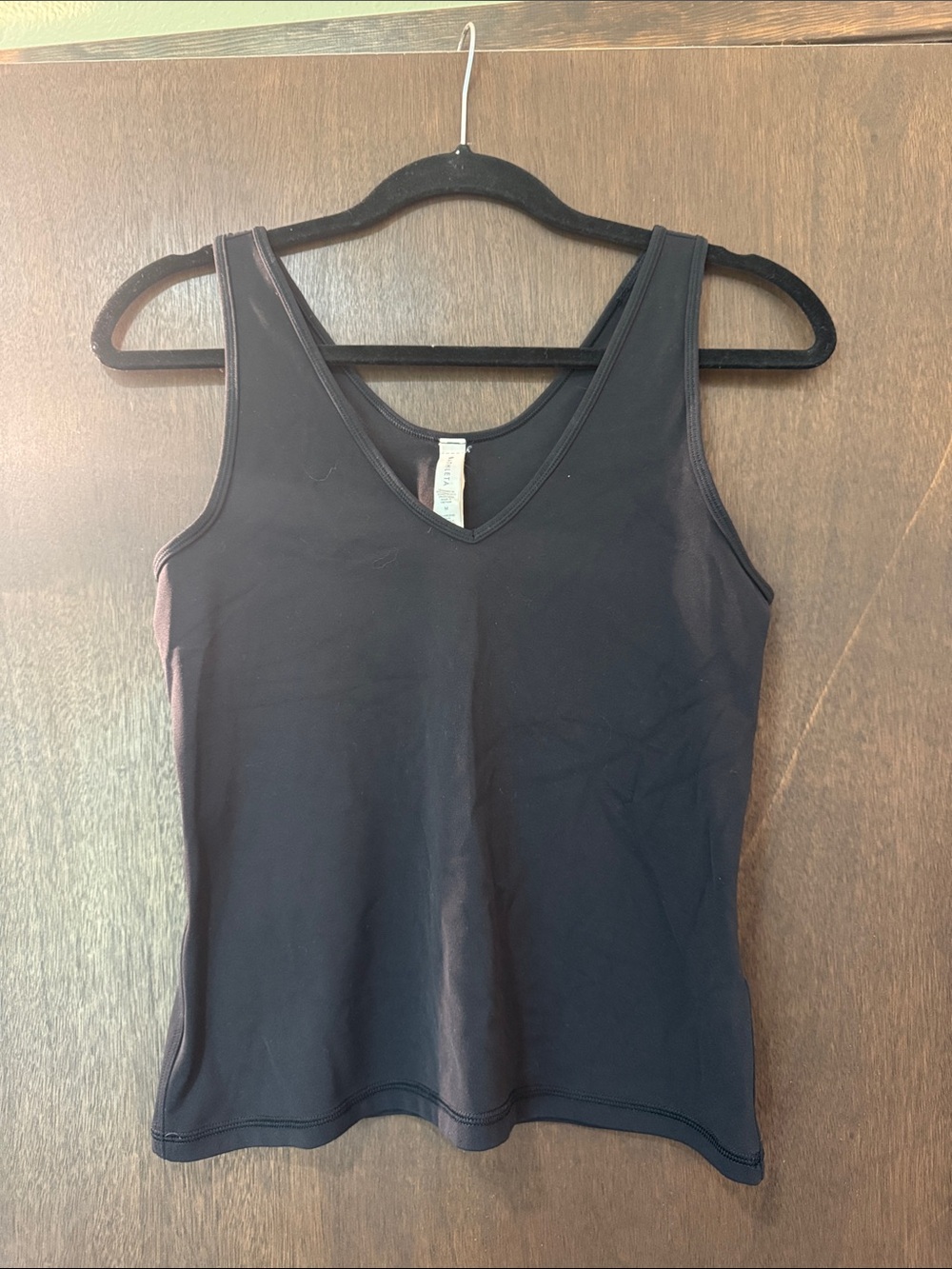 Athleta Black V-Neck Tank Top